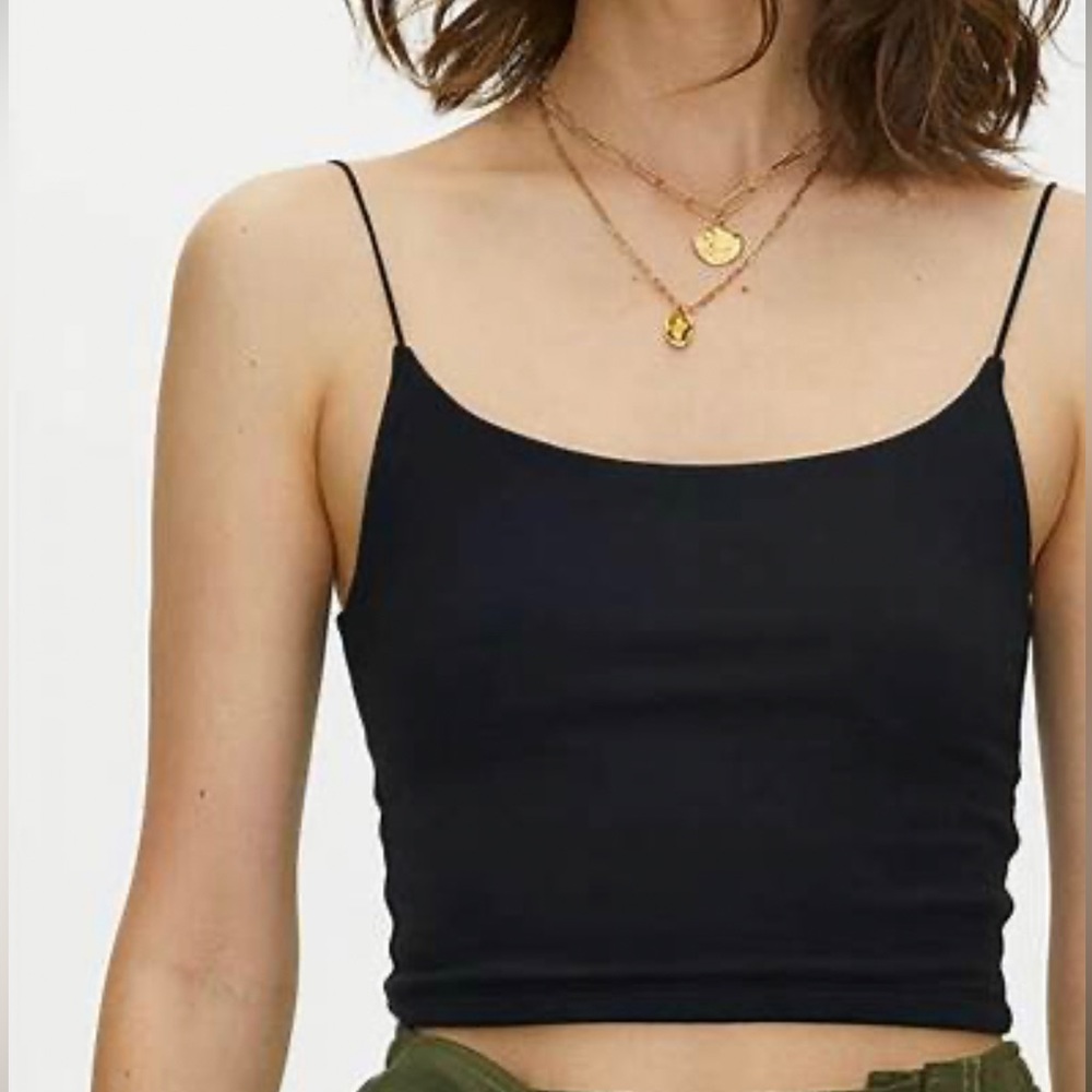 Aritzia Wilfred Free Black Tiny Tank